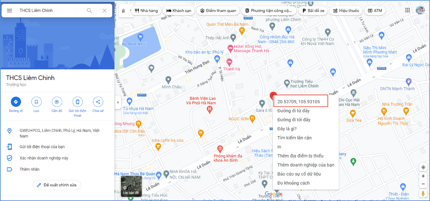 Ảnh chụp màn hình minh họa