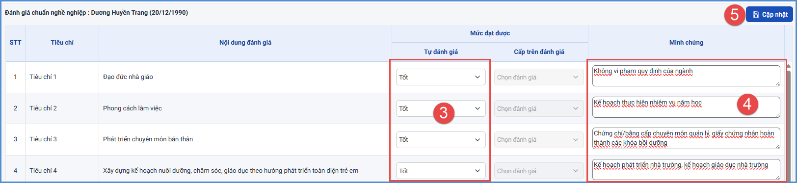 Ảnh chụp màn hình minh họa