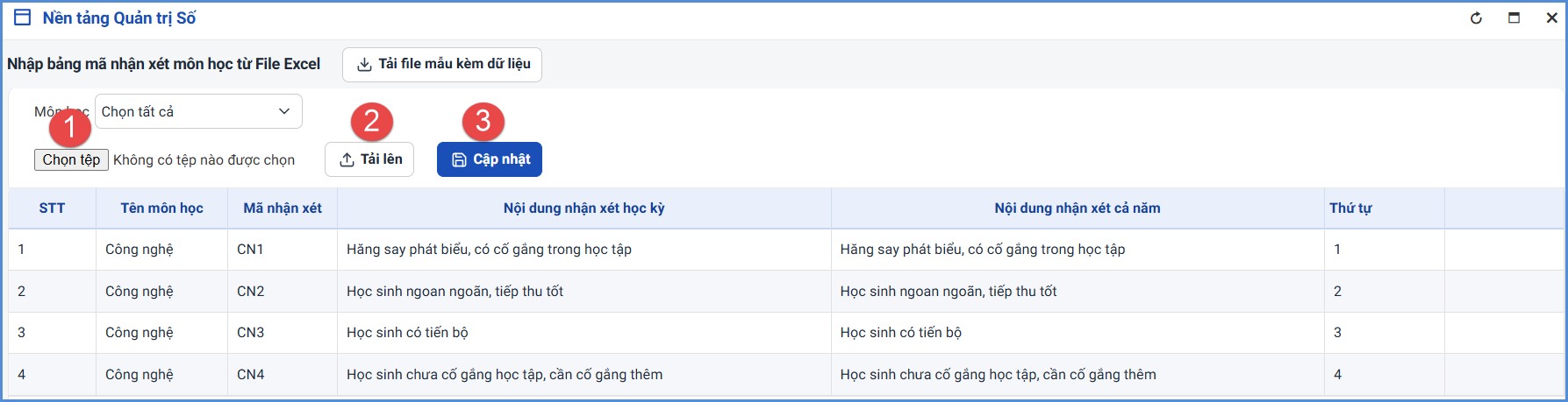 Ảnh chụp màn hình minh họa
