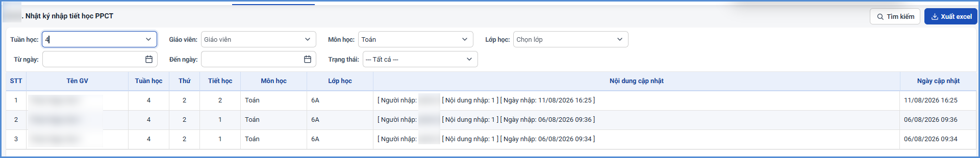 Ảnh chụp màn hình minh họa