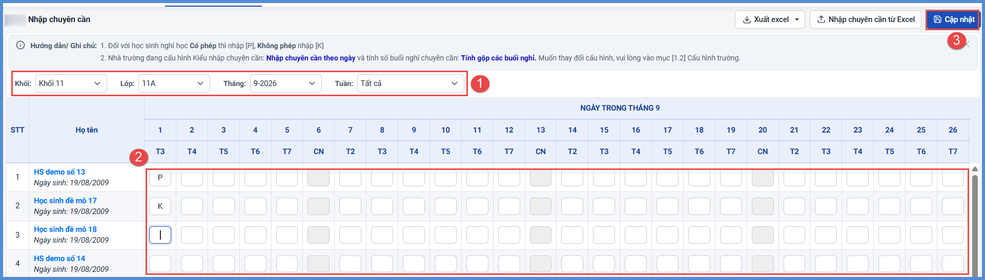 Ảnh chụp màn hình minh họa