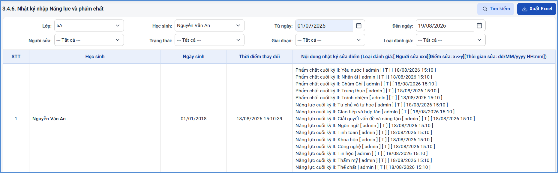Ảnh chụp màn hình minh họa