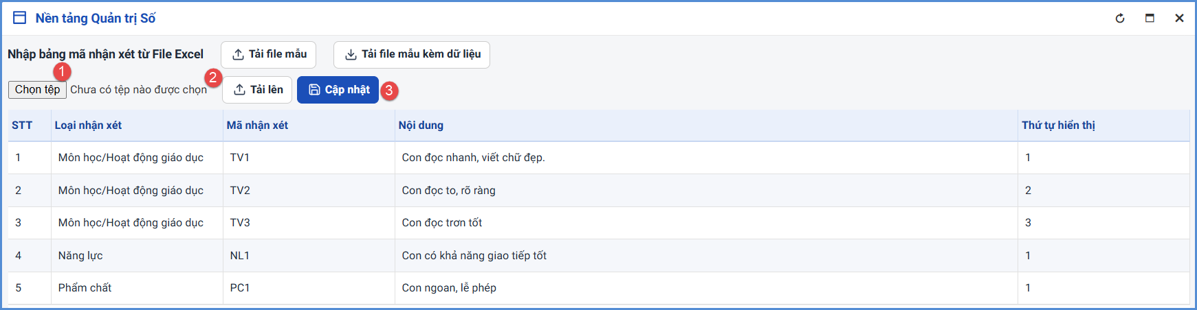 Ảnh chụp màn hình minh họa