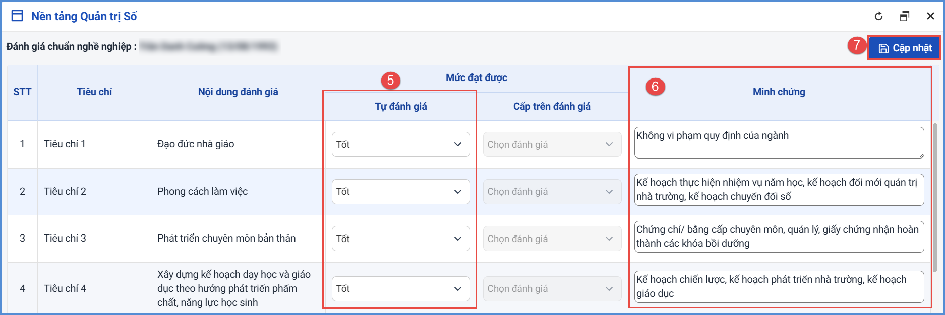 Ảnh chụp màn hình minh họa